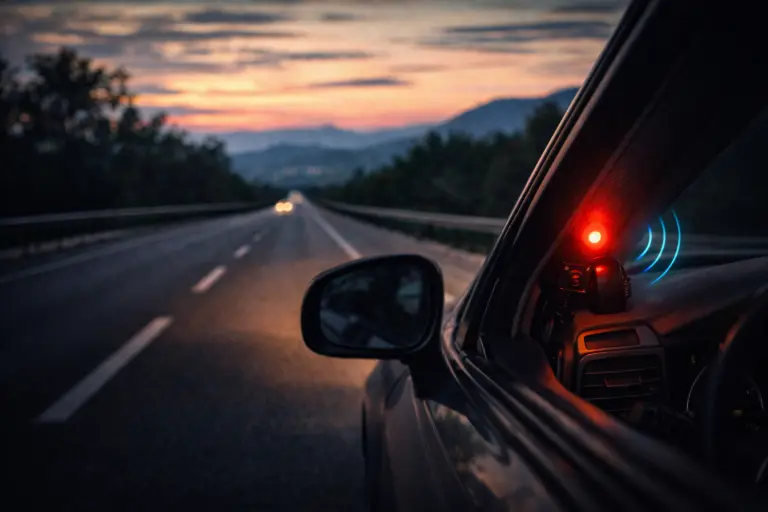 DPF-Warnleuchte und Anzeige im Armaturenbrett im Zusammenhang mit der laufenden DPF-Regeneration und Symptomen eines verstopften DPF