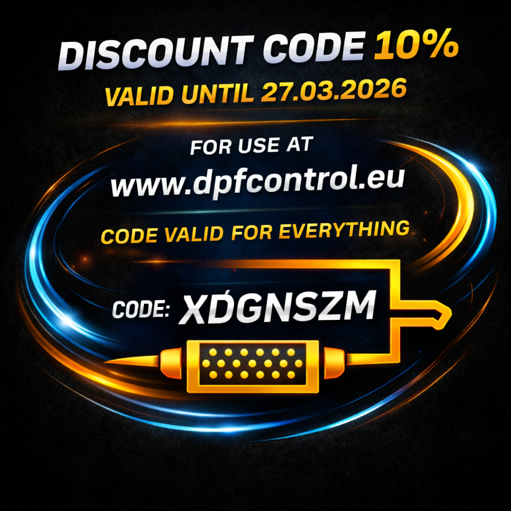 DPF Control 10% discount code for diesel particulate filter monitor VAG VW Audi Skoda Seat Porsche TDI