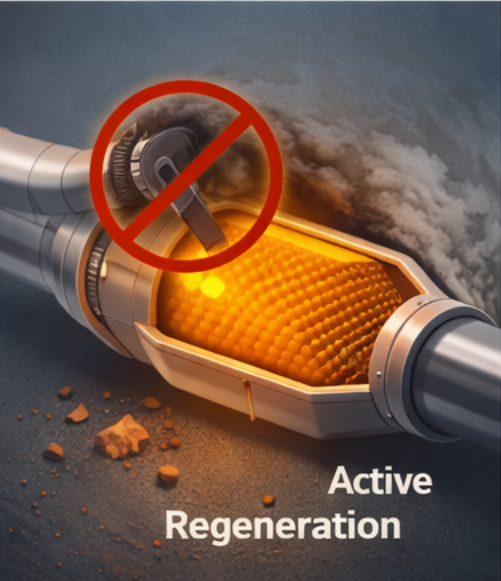 Pregrijani i začepljeni filter čestica dizelskog motora uzrokuje kvar u ispušnom sustavu vozila zbog pregrijavanja