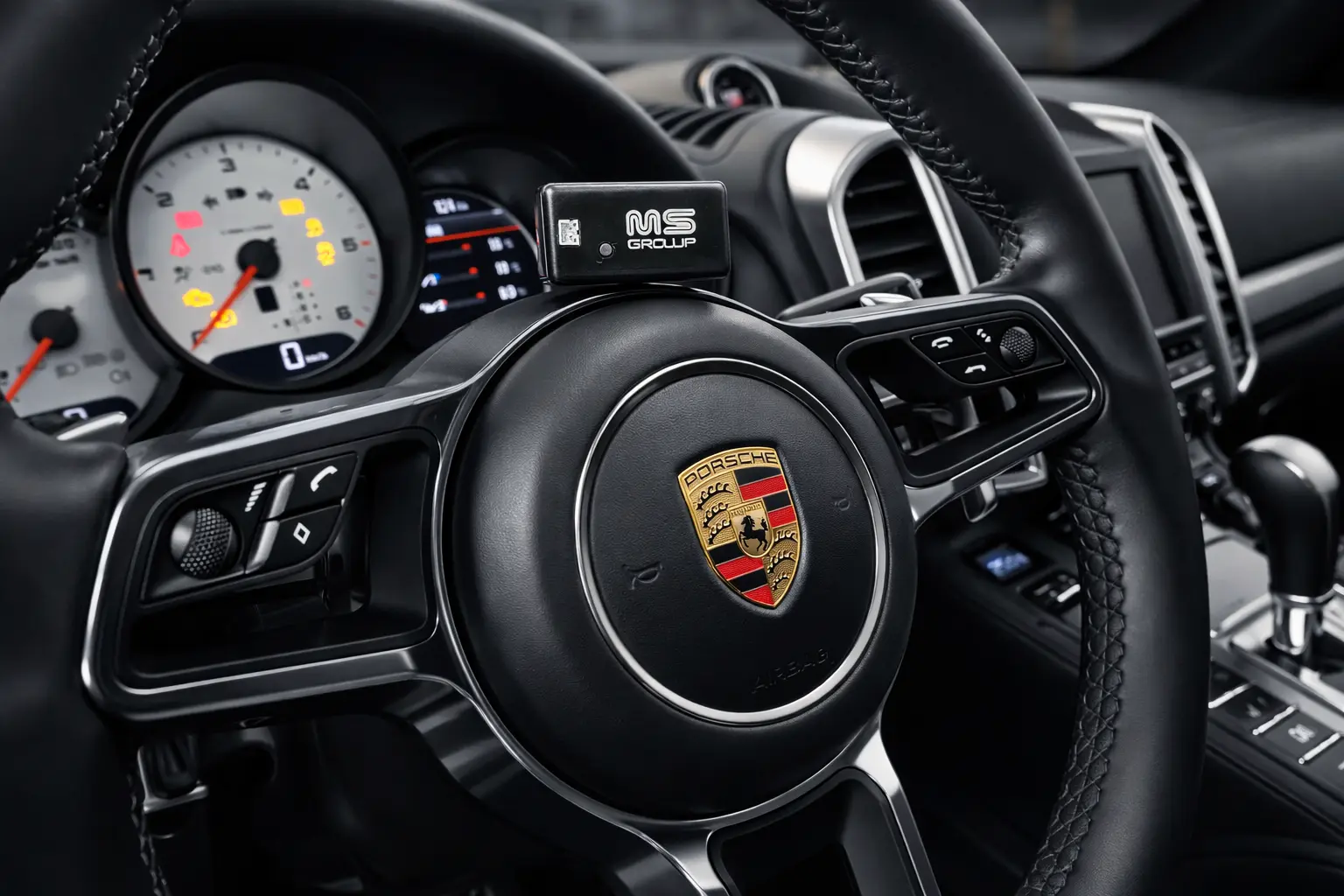 DPF Control za Porsche, nameščen in nadzorovan v sodobni kokpitu